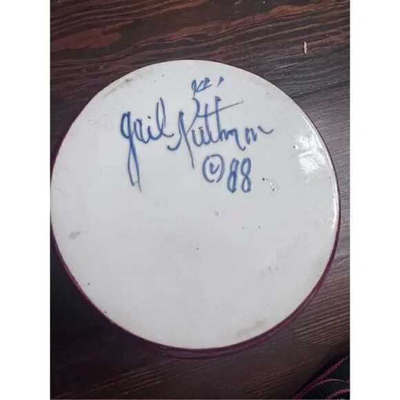 Gail Pittman 1988 “Flame” 1988 Large Canister with Lid Abstract Ceramic Pottery - Picture 6 of 9